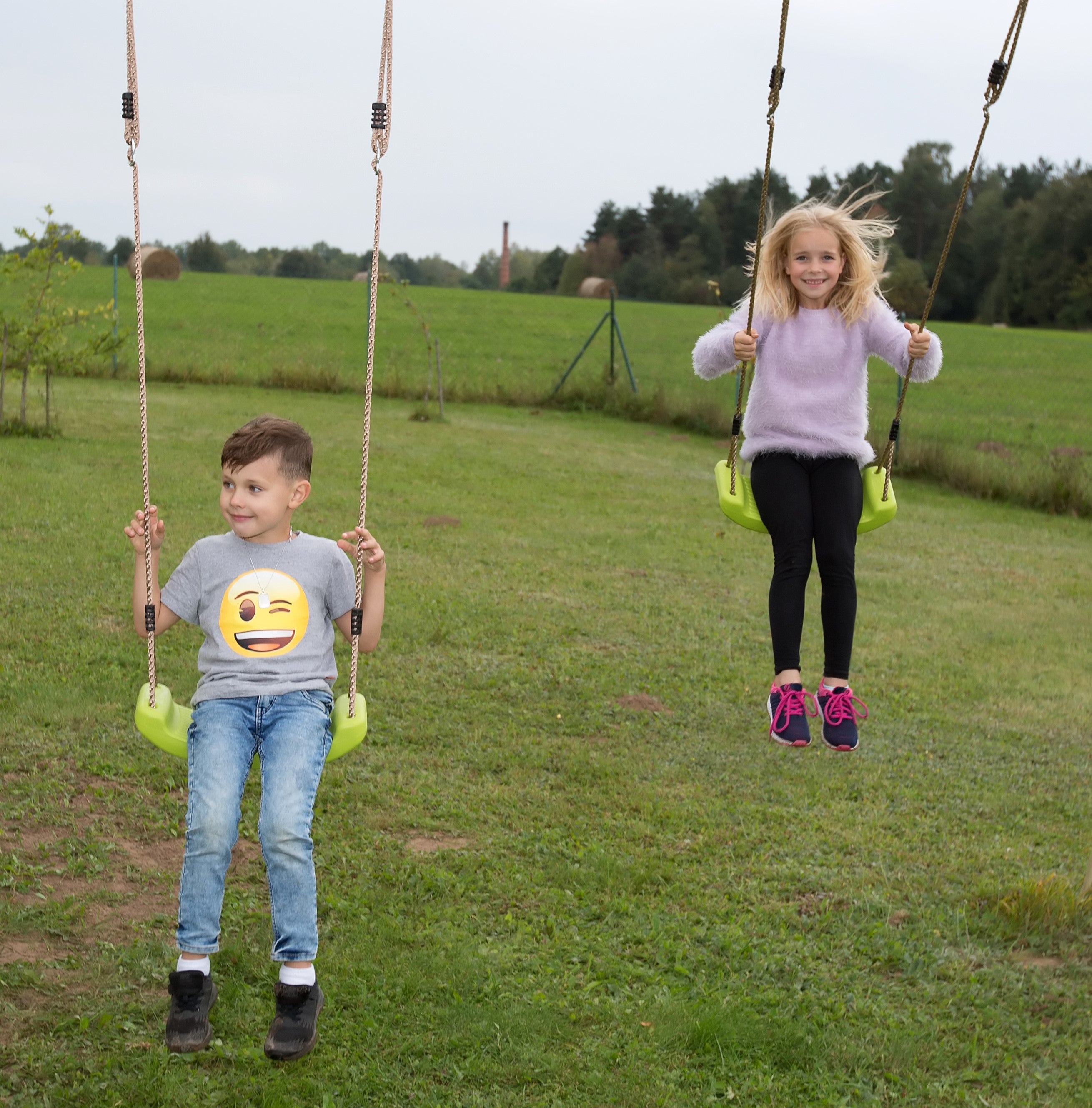 C5 Classic Playground with Slide and Double Swing