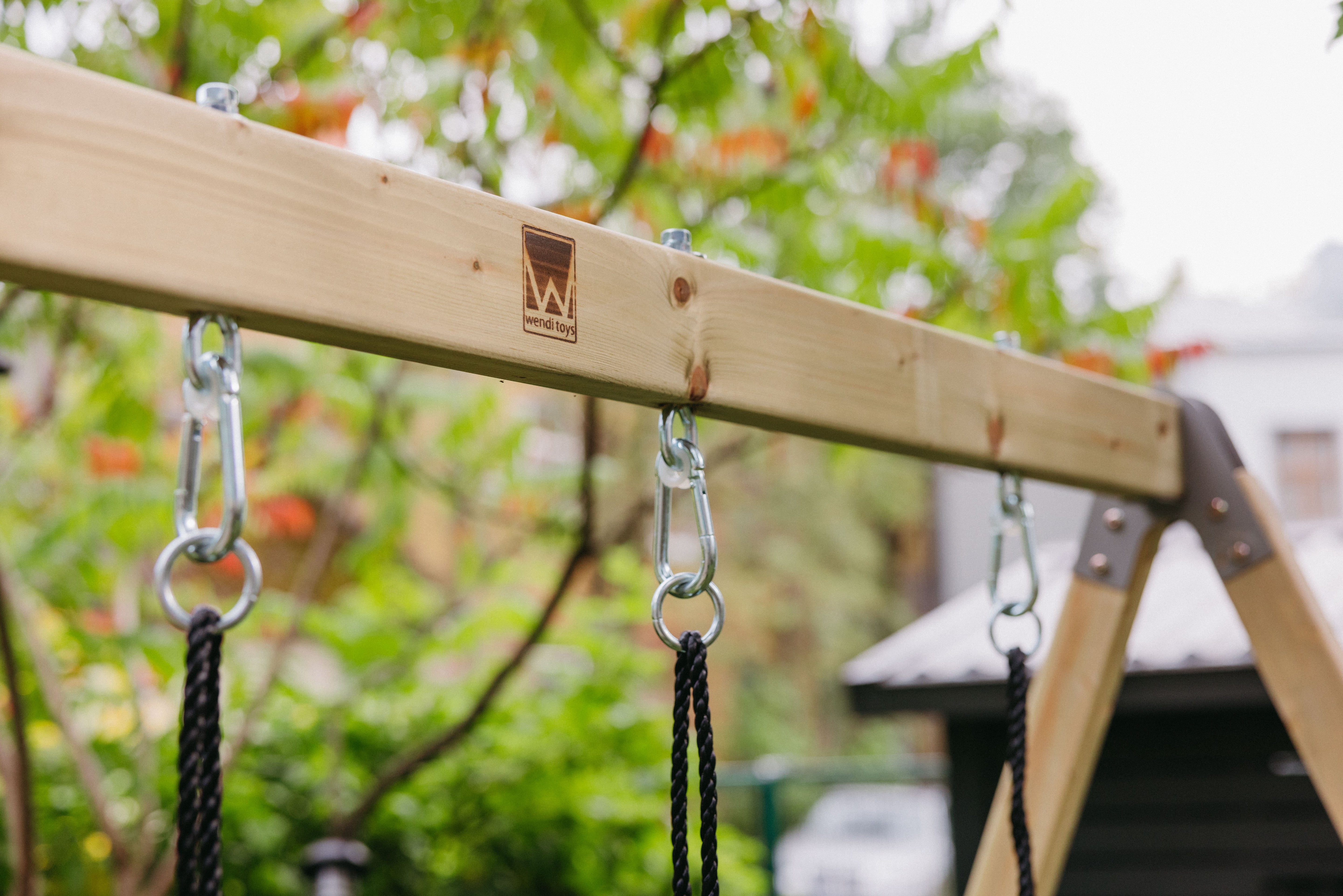 M60 Adventure Cottage House with Platform, Slide and Double Swing