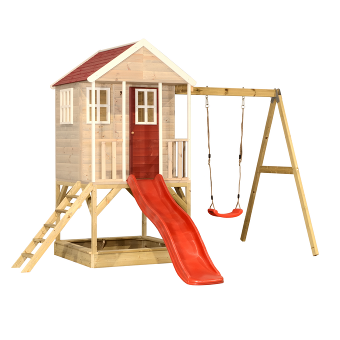M10R Nordic Adventure House with Platform, Slide and Single Swing