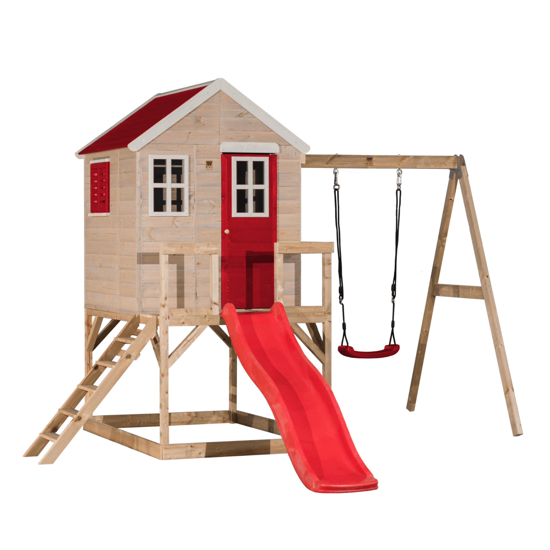 Wendi Toys M24 My Lodge with Platform, Slide and Single Swing
