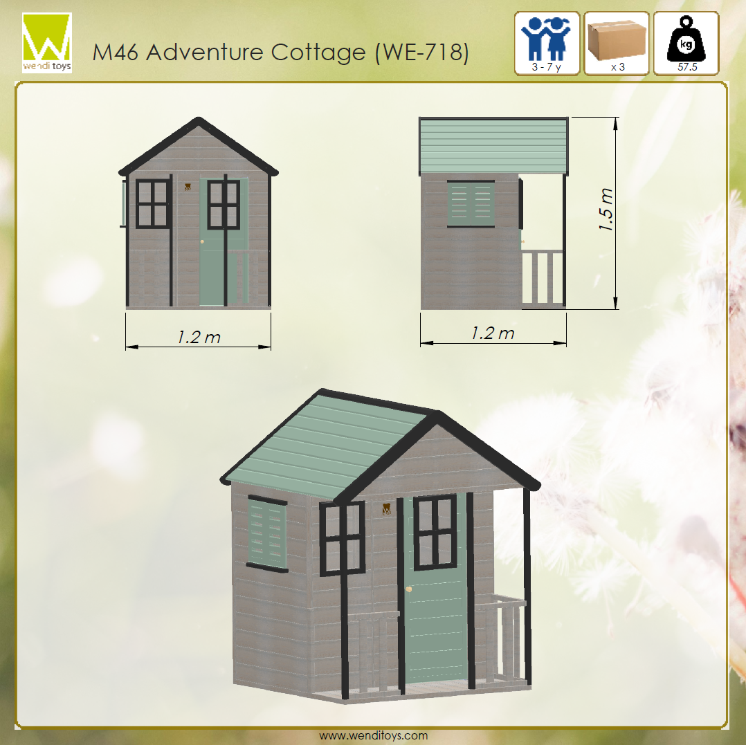 M46 Playhouse Adventure Cottage House