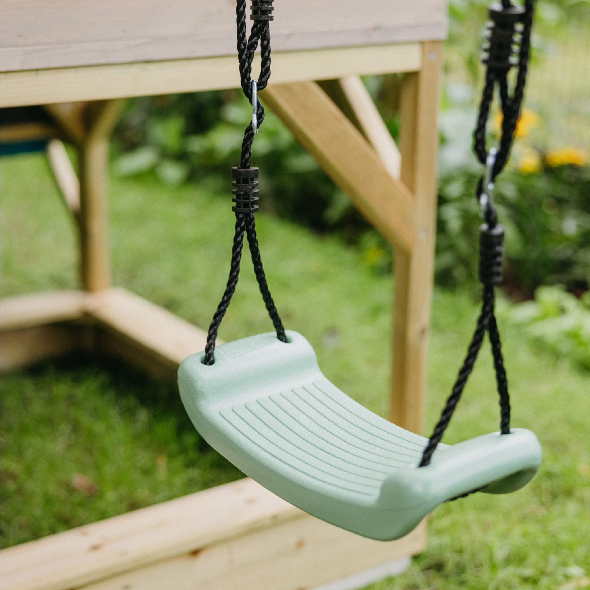 M50 Adventure Cottage House with Platform, Slide and Single Swing