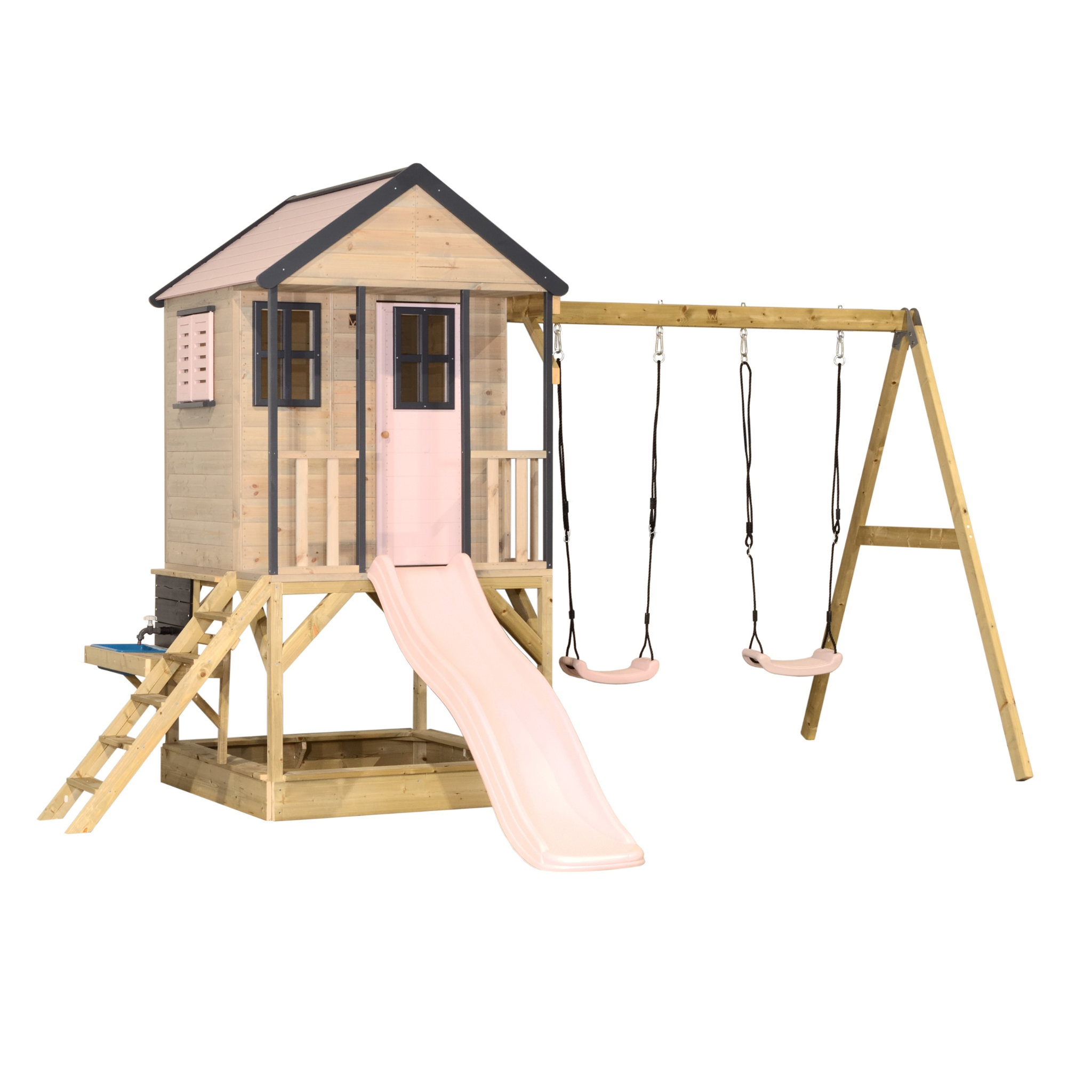 Wendi Toys M60-K Adventure Cottage House with Platform, Slide and Wendi Toys M60-K Adventure Cottage House with Platform, Slide and