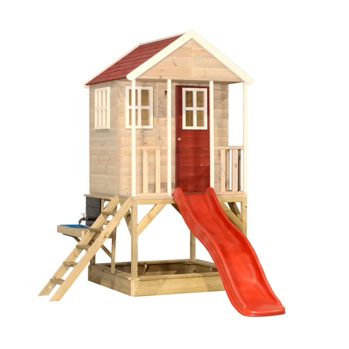 M8R-K Nordic Adventure House with Platform and Slide + Kitchen Attachment