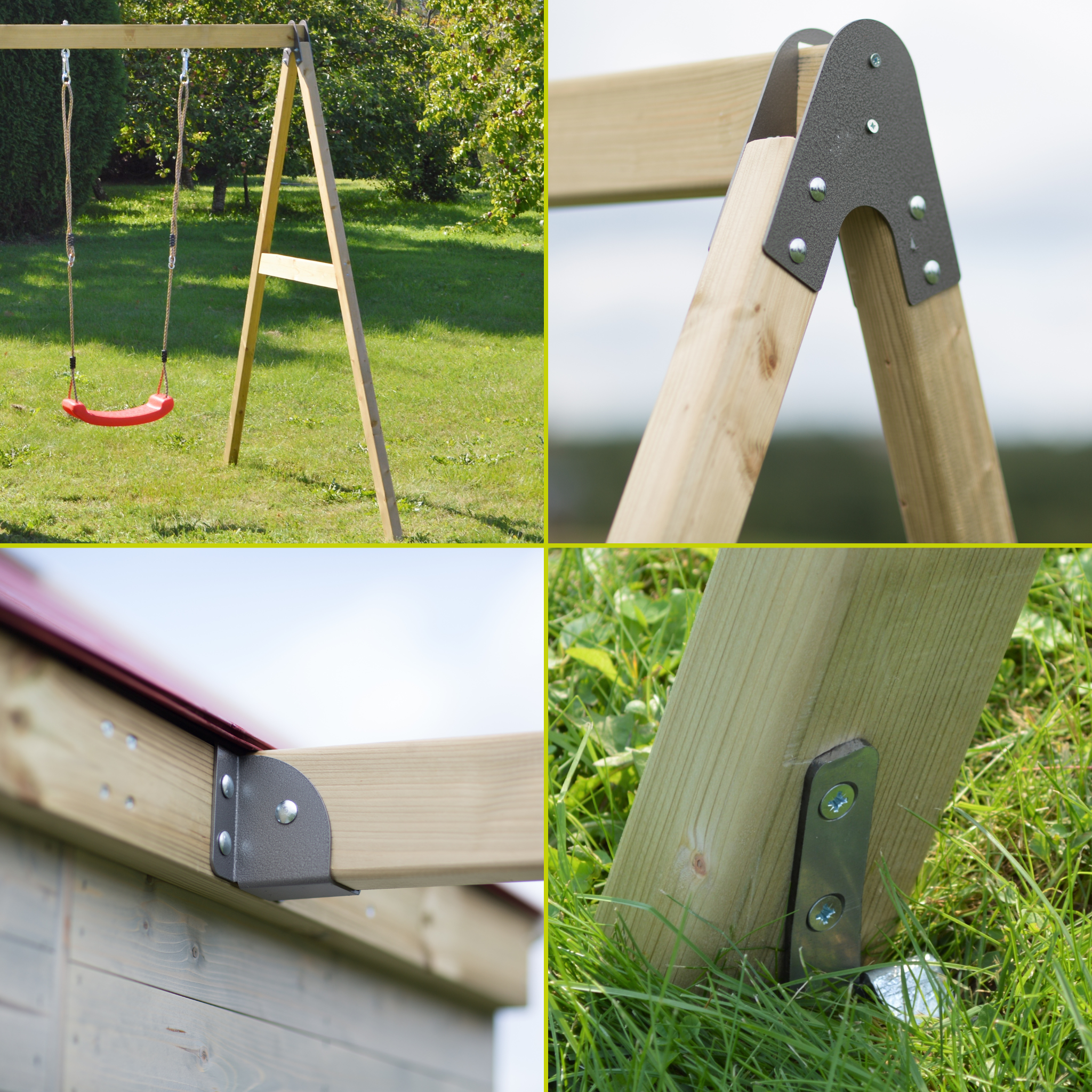 M9R-K Summer Adventure House with Platform, Slide and Single Swing + Kitchen Attachment